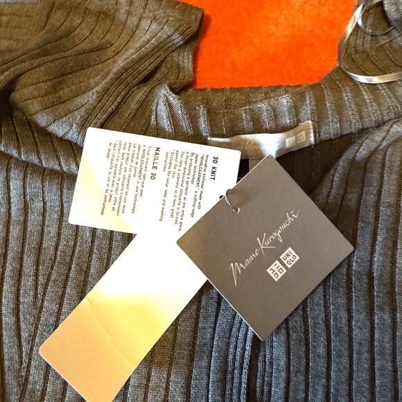 Mame Kurogouchi and Uniqlo collab 3D knit ribbed long cardigan NWT - Picture 10 of 12